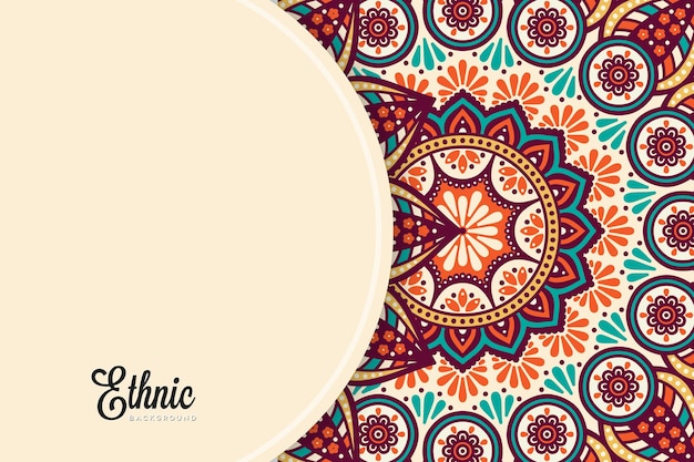 colorful mandala background template