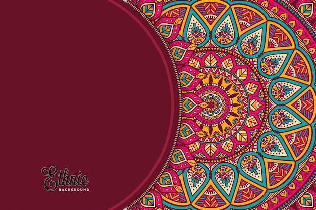 colorful mandala background template