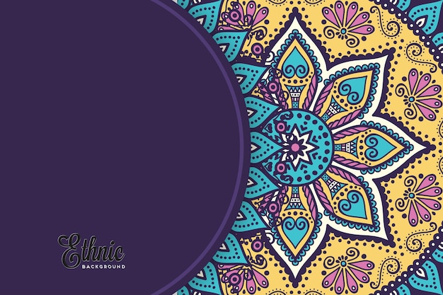 colorful mandala background template