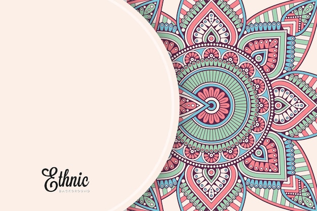 colorful mandala background template