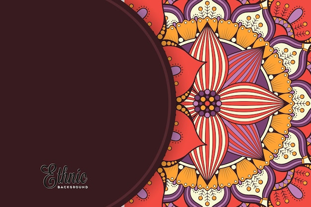 colorful mandala background template