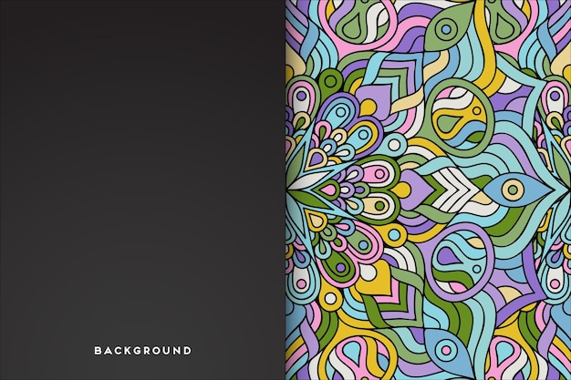 colorful mandala background template