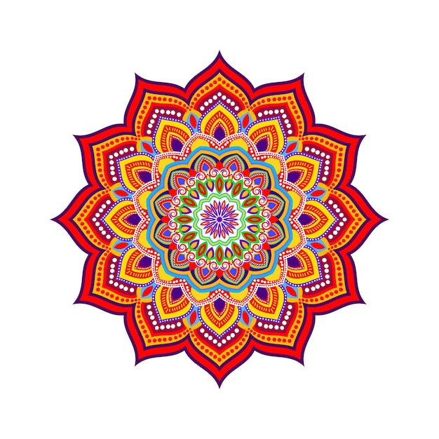 Colorful mandala background with beautiful design decorative and oriental pattern