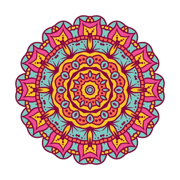 Colorful mandala background with beautiful design decorative and oriental pattern