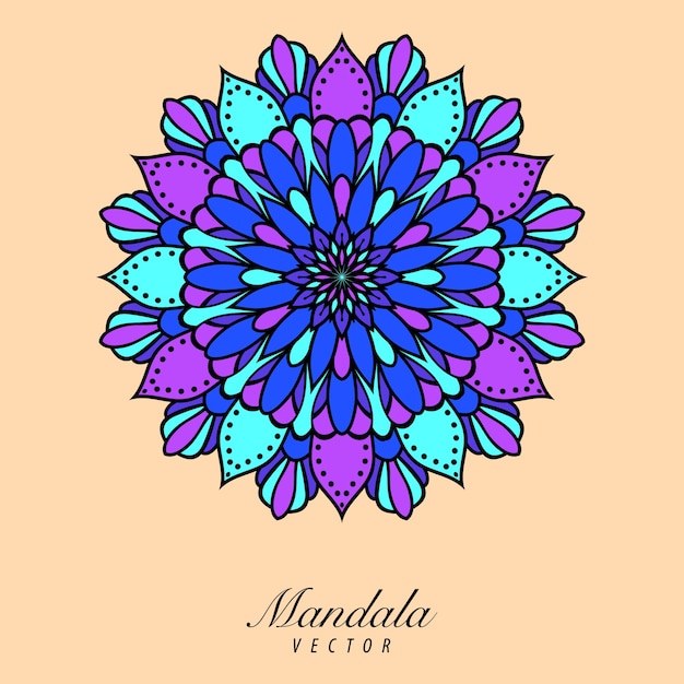 Vector colorful mandala background