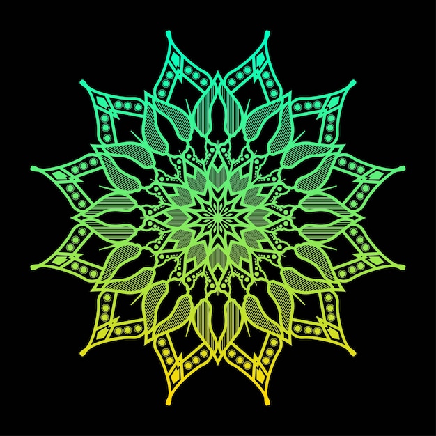 Colorful mandala on dark background