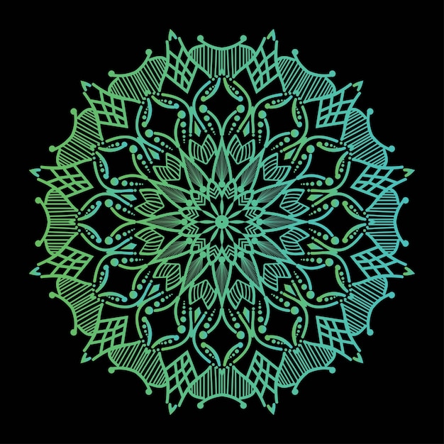 Colorful mandala on dark background