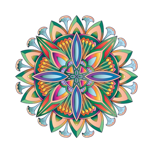 Colorful Mandala Design, wallpaper print design