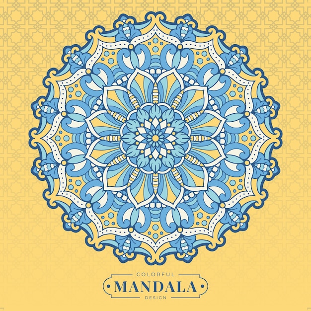 Colorful Mandala Islamic Ornament Design