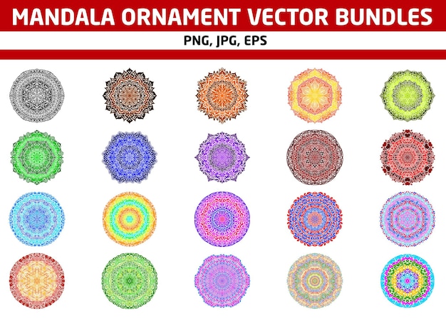 Colorful Mandala Ornament Vector Design For Decoration