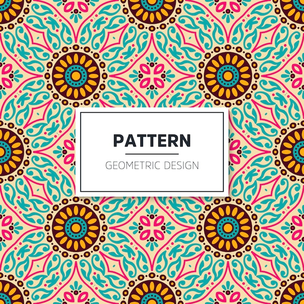 colorful mandala seamless pattern