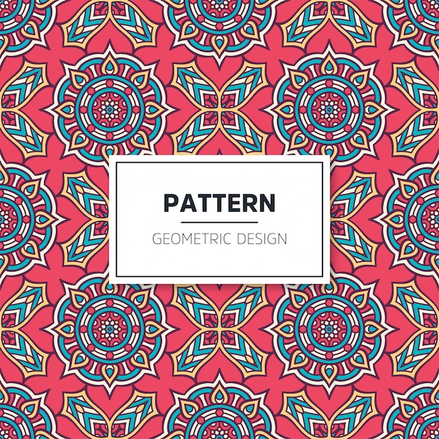 colorful mandala seamless pattern