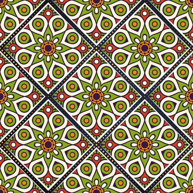 Colorful mandala seamless pattern