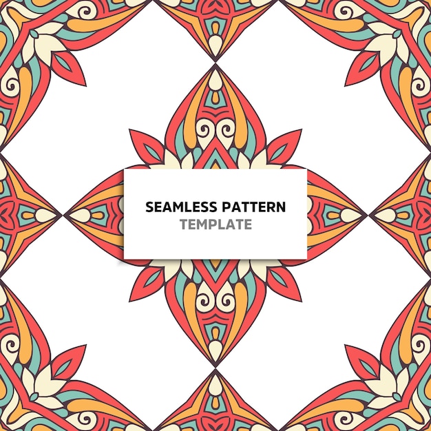 Colorful mandala seamless pattern