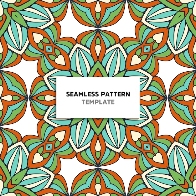 Colorful mandala seamless pattern