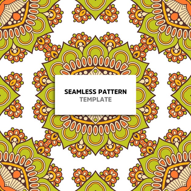 Colorful mandala seamless pattern