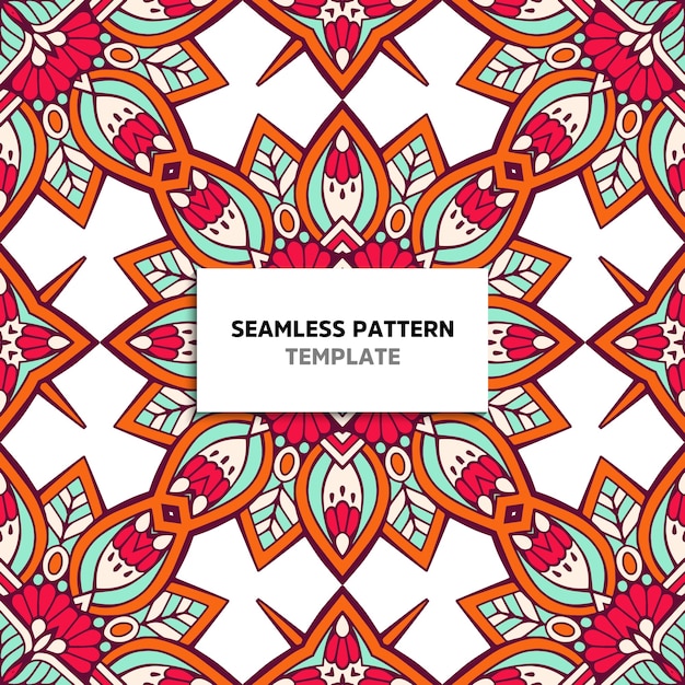 Colorful mandala seamless pattern