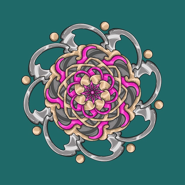 Colorful mandala soft color