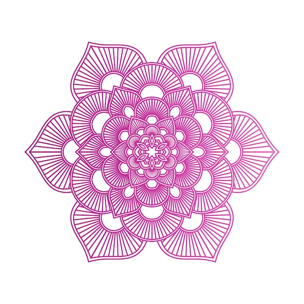 Colorful mandala with gradient style