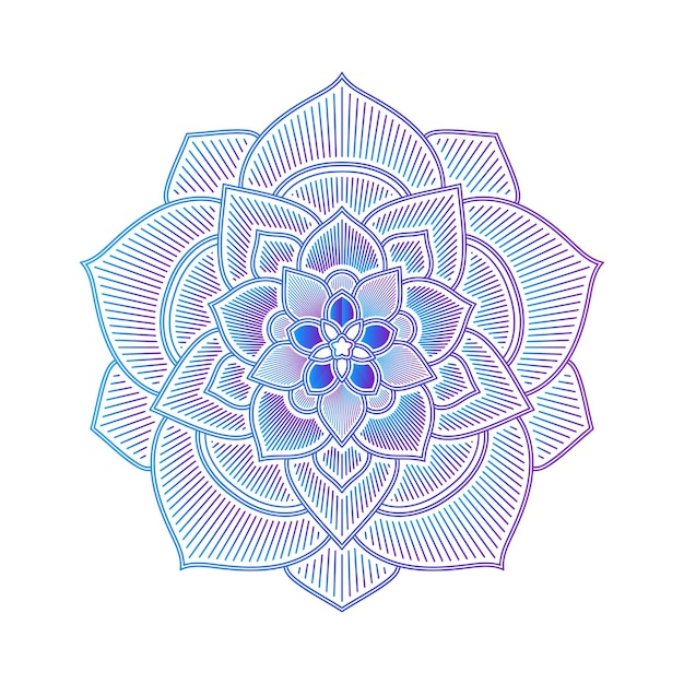 Colorful mandala with gradient style