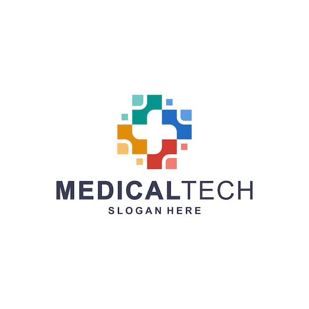 Colorful Medical Technology Logo Template