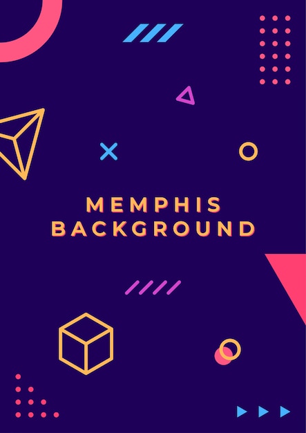 Colorful Memphis background .