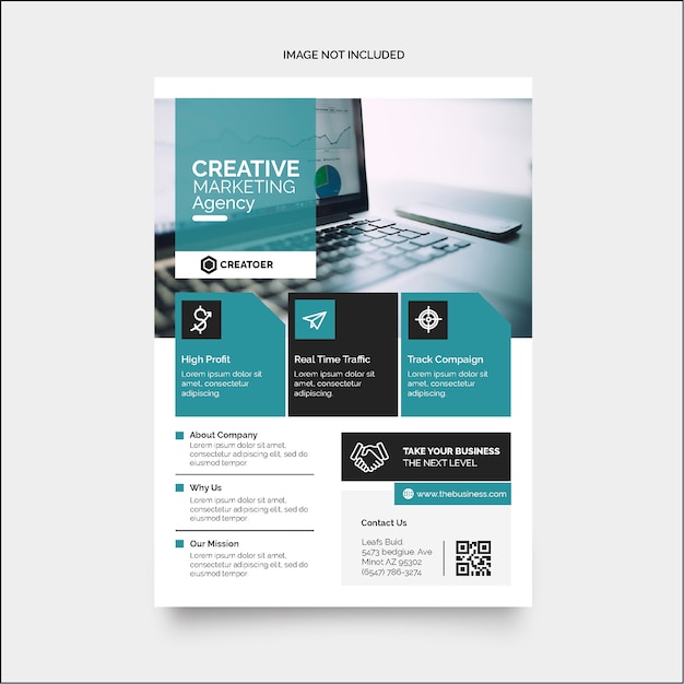 Colorful minimal business flyer  