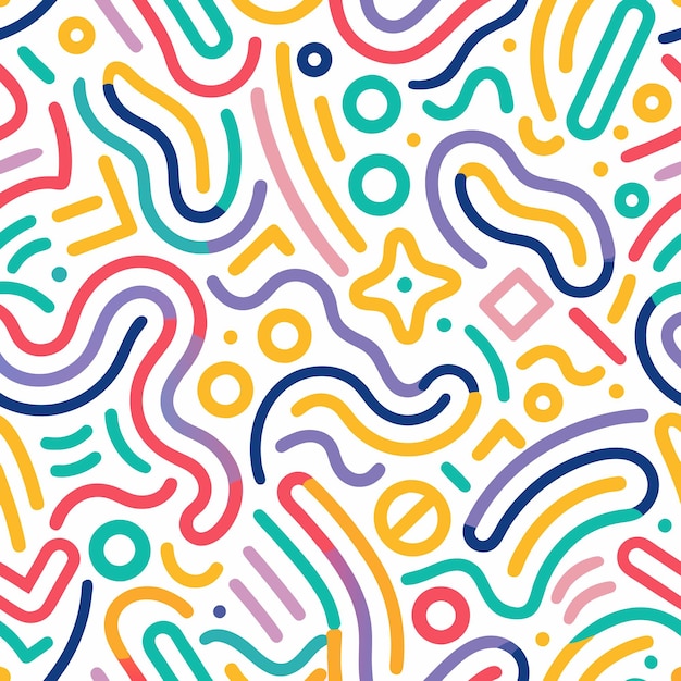 colorful minimalist background doodles