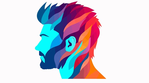 Vector colorful mix icon for profile