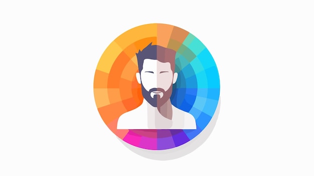 Vector colorful mix icon for profile