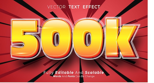 colorful modern 3d editable text effect and typography design