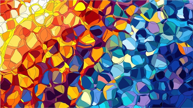 Vector colorful modern abstract mosaic animation drawing