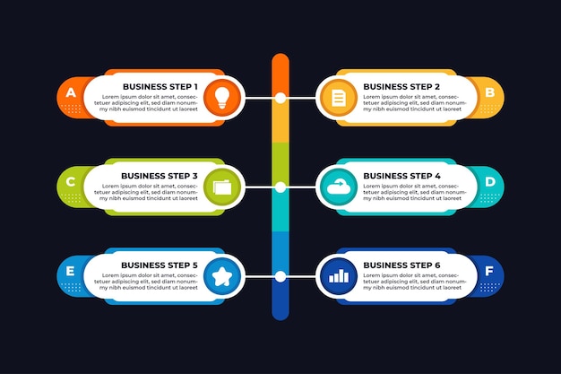 Colorful Modern Business List Infographic