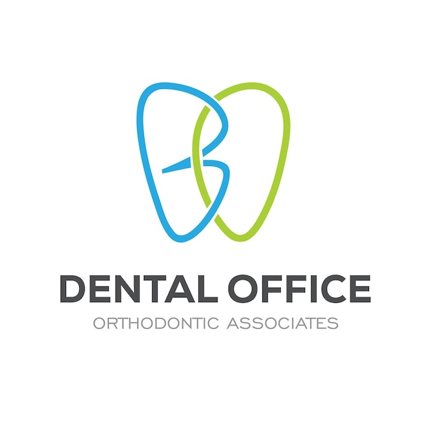 Vector colorful modern dental logo