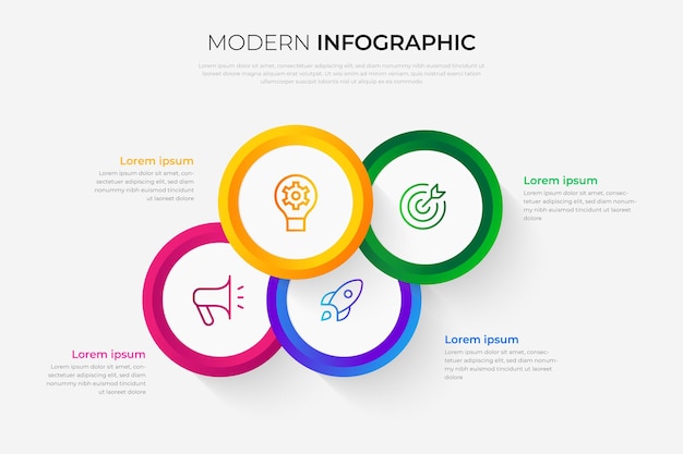 Colorful modern infographics