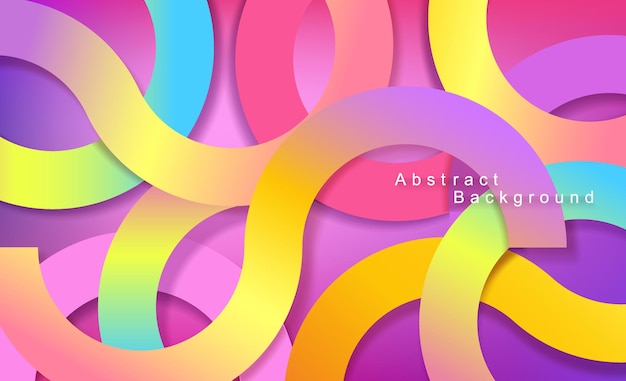 Colorful modern overlaping layers background Premium VectorxD