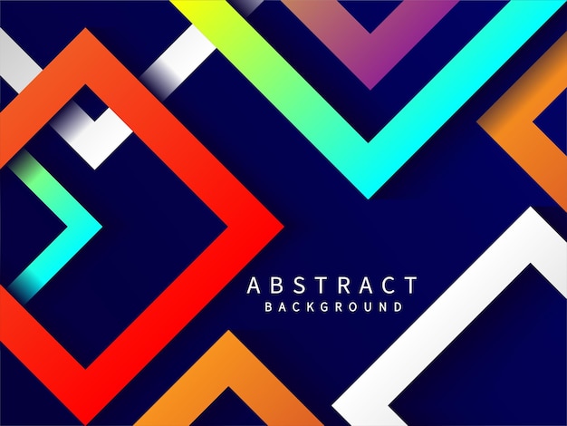 Colorful modern overlaping layers background Square shape geometric abstract vector