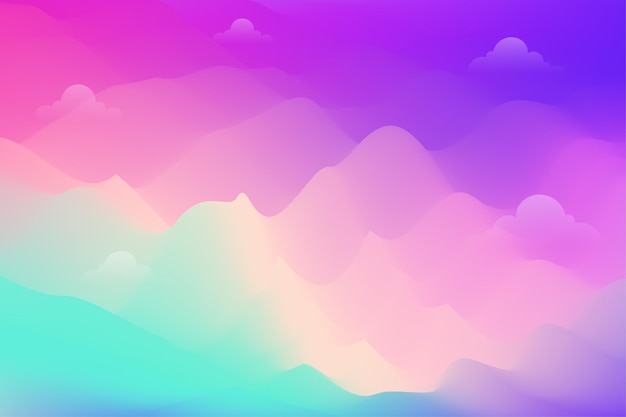 Colorful Mountain range gradient abstract background