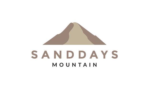 Colorful mountain sand logo vector symbol icon design graphic illustration