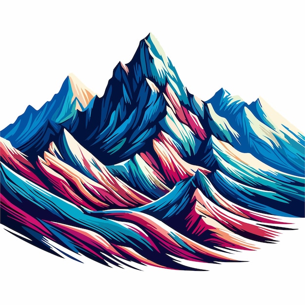 Colorful mountains vector