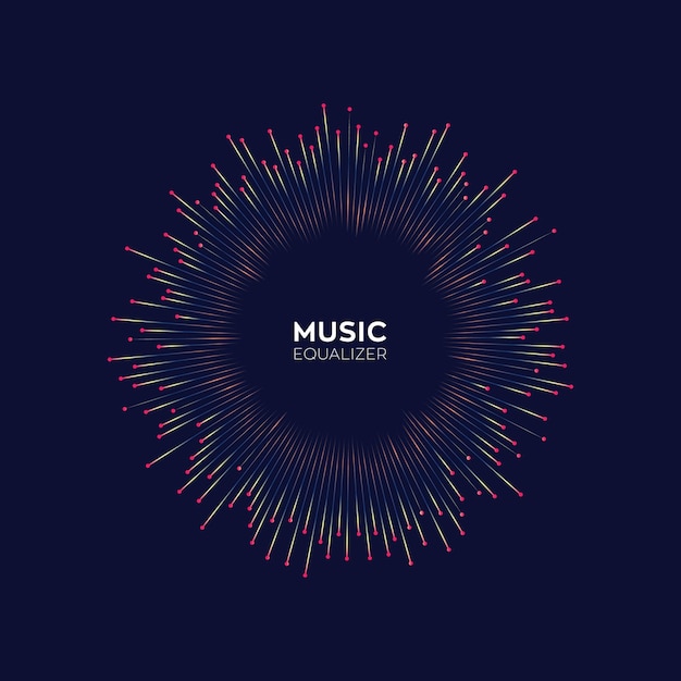 Colorful music equalizer digital background