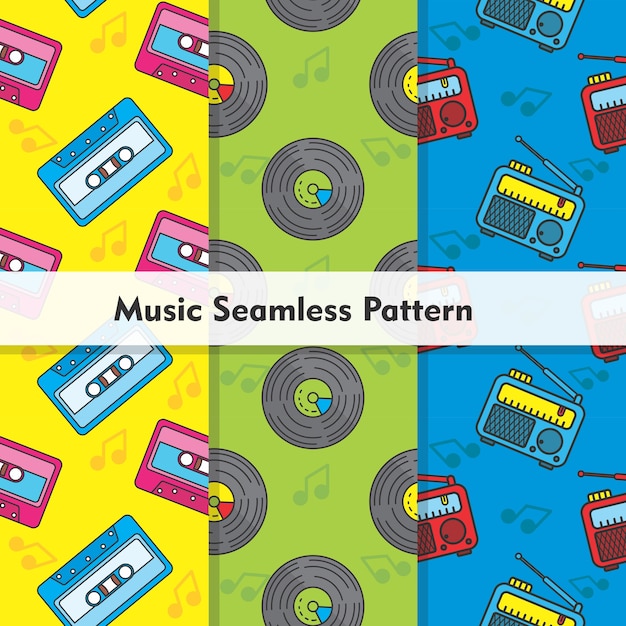 Colorful Music Seamless Pattern Repeat