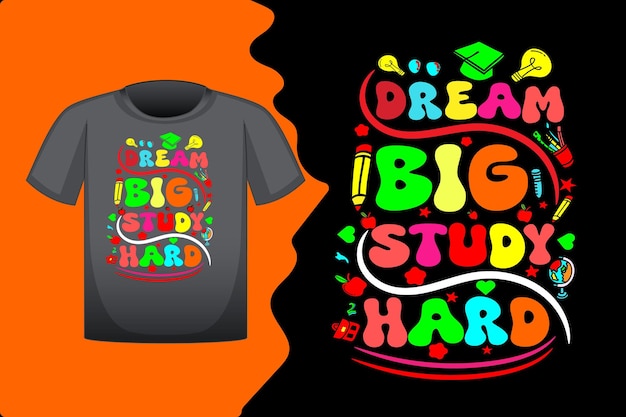 Colorful new Back to school t shirt design