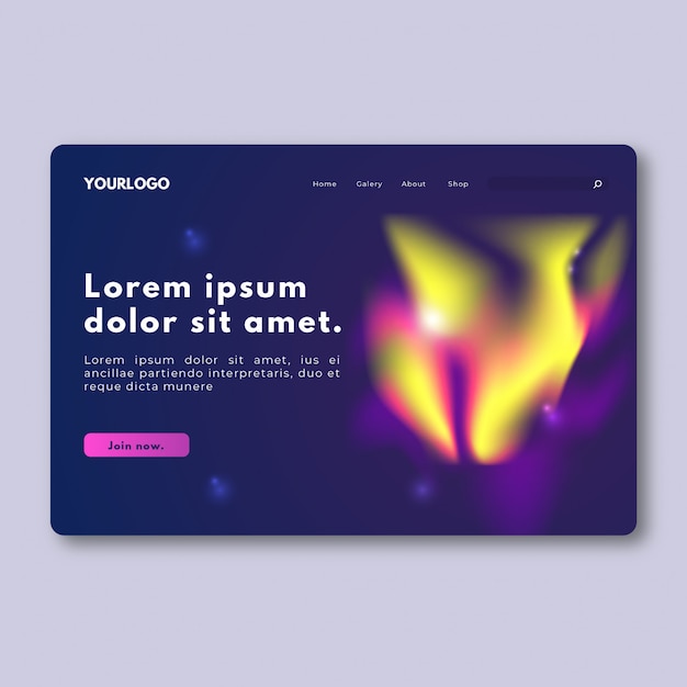 Colorful Northern Light Landing Page