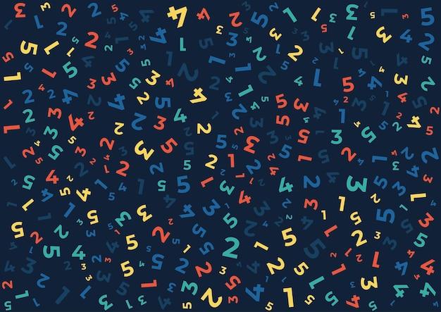 colorful numeric pattern background design