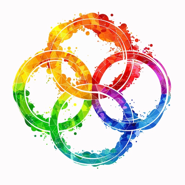 a colorful olympic rings with the words olympic on them