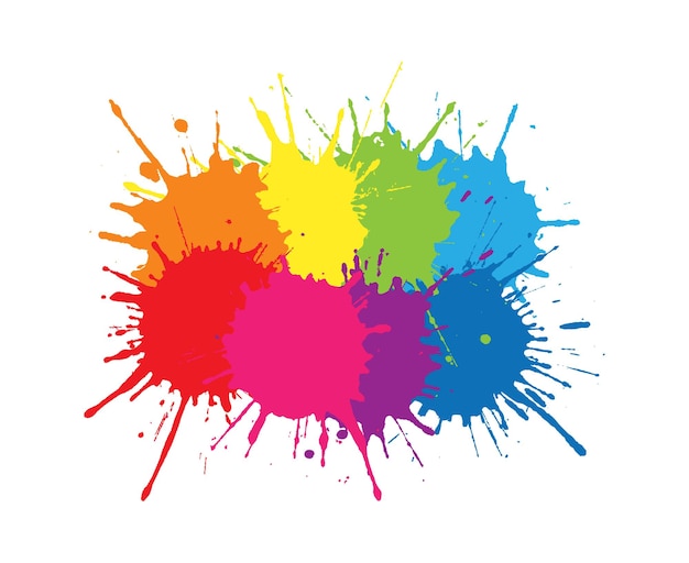 Colorful paint splash banner.