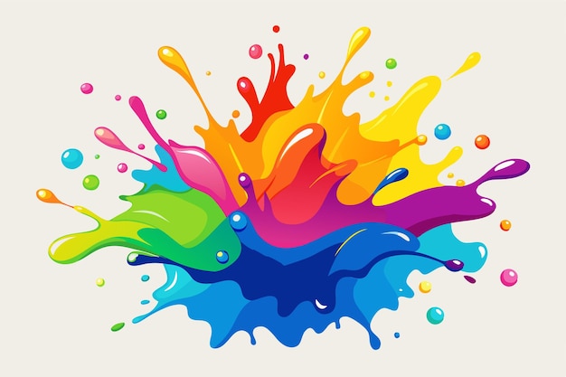 Colorful paint splash