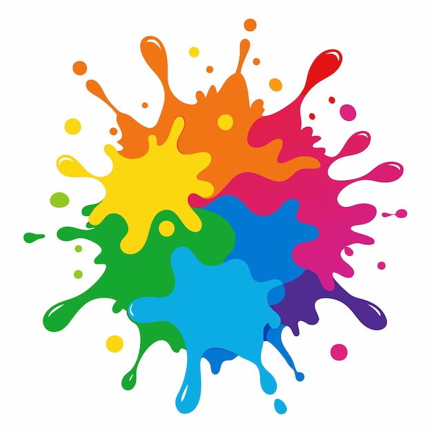 Colorful paint splash