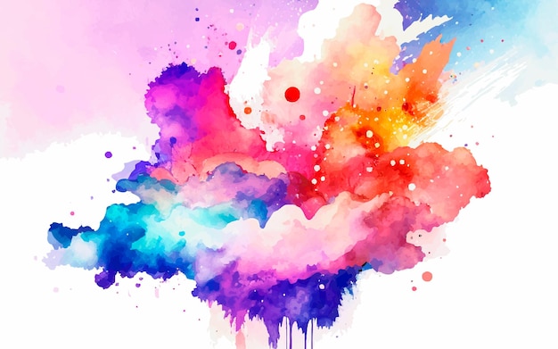 A colorful painting of a colorful watercolor background